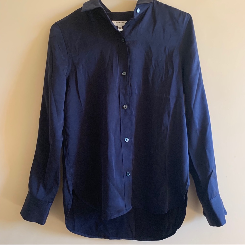 NWT Navy Blue Equipment Blouse